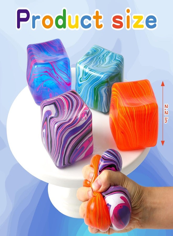 CORODER Stress Ball, 2.2'' Squishy Slow Rising Fidget Cube Sensory Toys for Anxiety Stress Relief, High Density Ice Squeeze Balls for Adults.(Purple) - Image 3